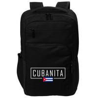 Cubanita Cuban Flag Logo Impact Tech Backpack