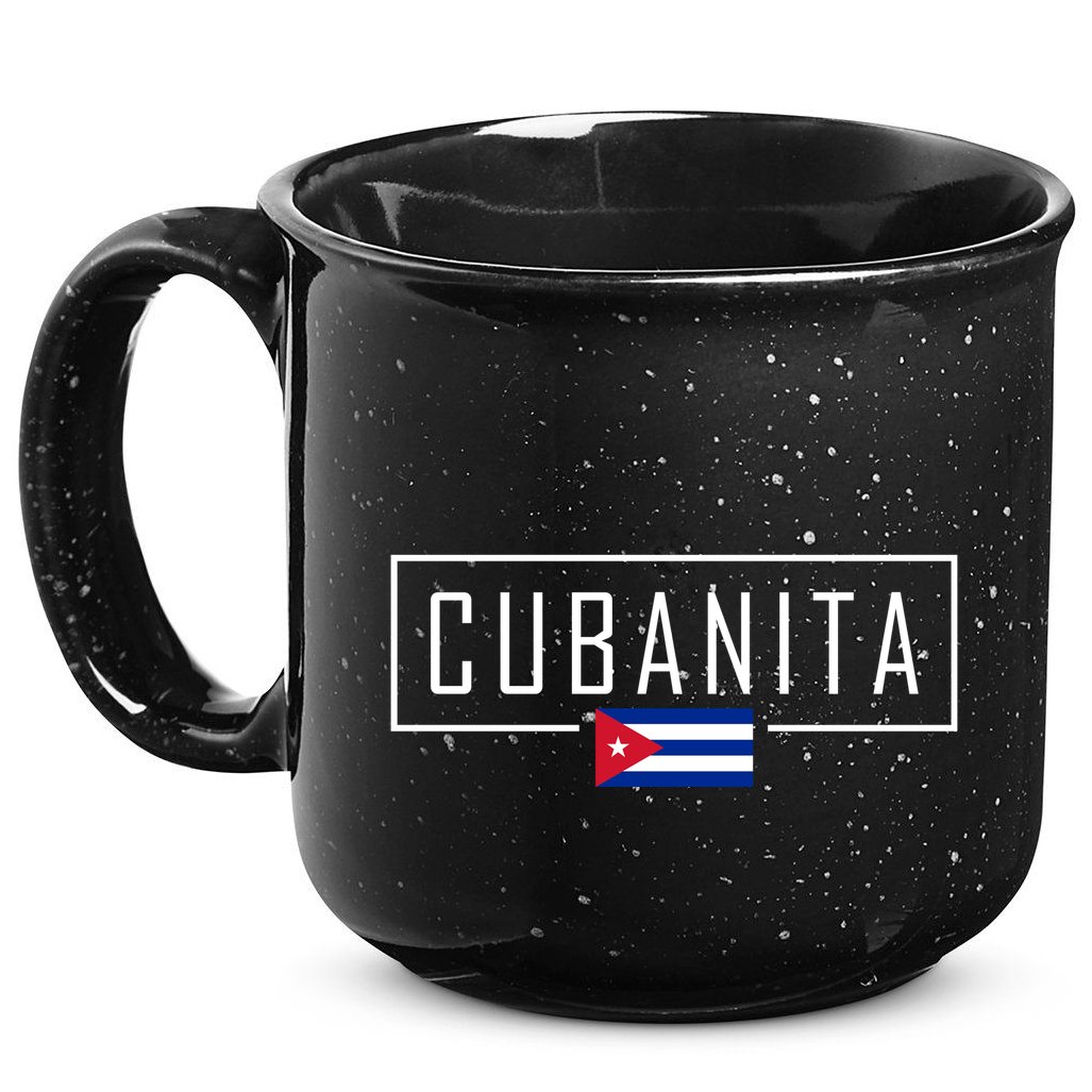 Cubanita Cuban Flag Logo 15oz Campfire Ceramic Mug