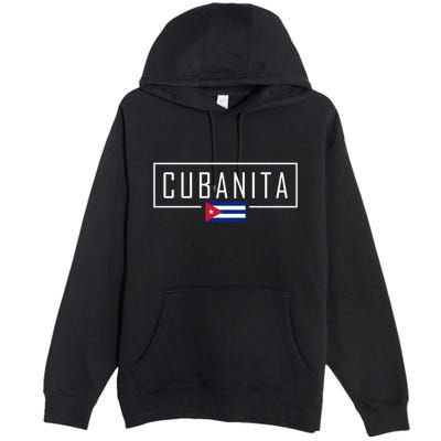 Cubanita Cuban Flag Logo Premium Pullover Hoodie