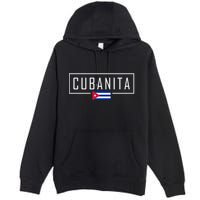 Cubanita Cuban Flag Logo Premium Pullover Hoodie