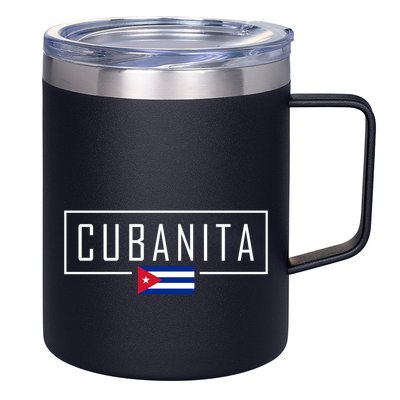 Cubanita Cuban Flag Logo 12oz Stainless Steel Coffee Mug