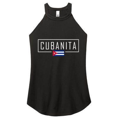 Cubanita Cuban Flag Logo Women's Perfect Tri Rocker Tank