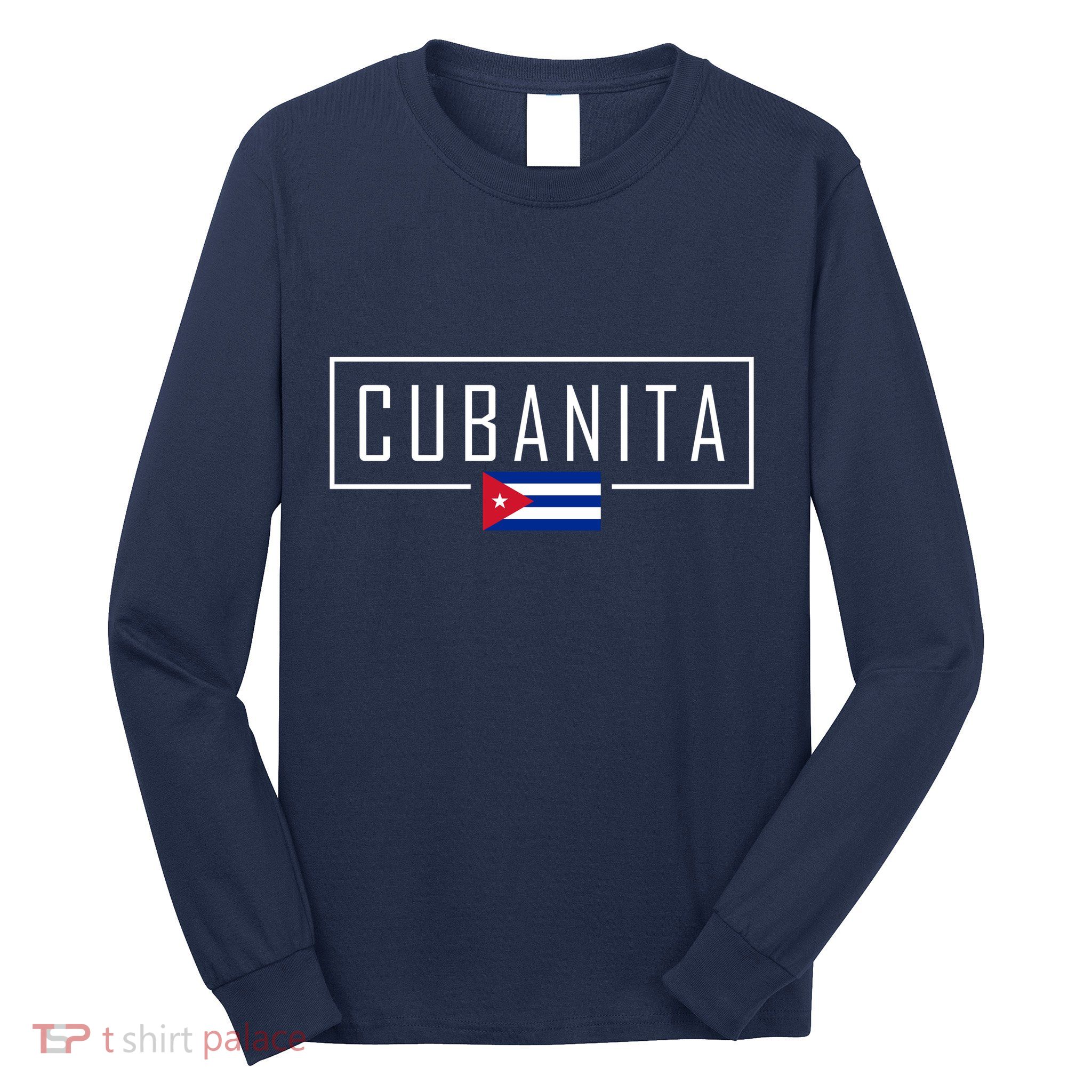 Cubanita Cuban Flag Logo Long Sleeve Shirt