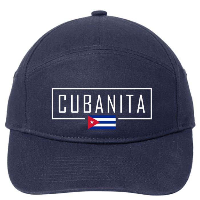 Cubanita Cuban Flag Logo 7-Panel Snapback Hat