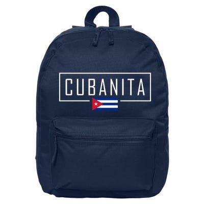 Cubanita Cuban Flag Logo 16 in Basic Backpack