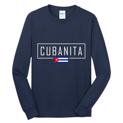 Cubanita Cuban Flag Logo Tall Long Sleeve T-Shirt