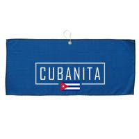 Cubanita Cuban Flag Logo Large Microfiber Waffle Golf Towel