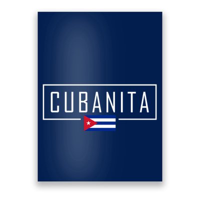 Cubanita Cuban Flag Logo Poster