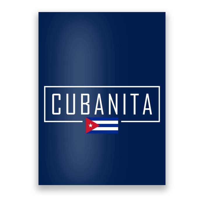 Cubanita Cuban Flag Logo Poster