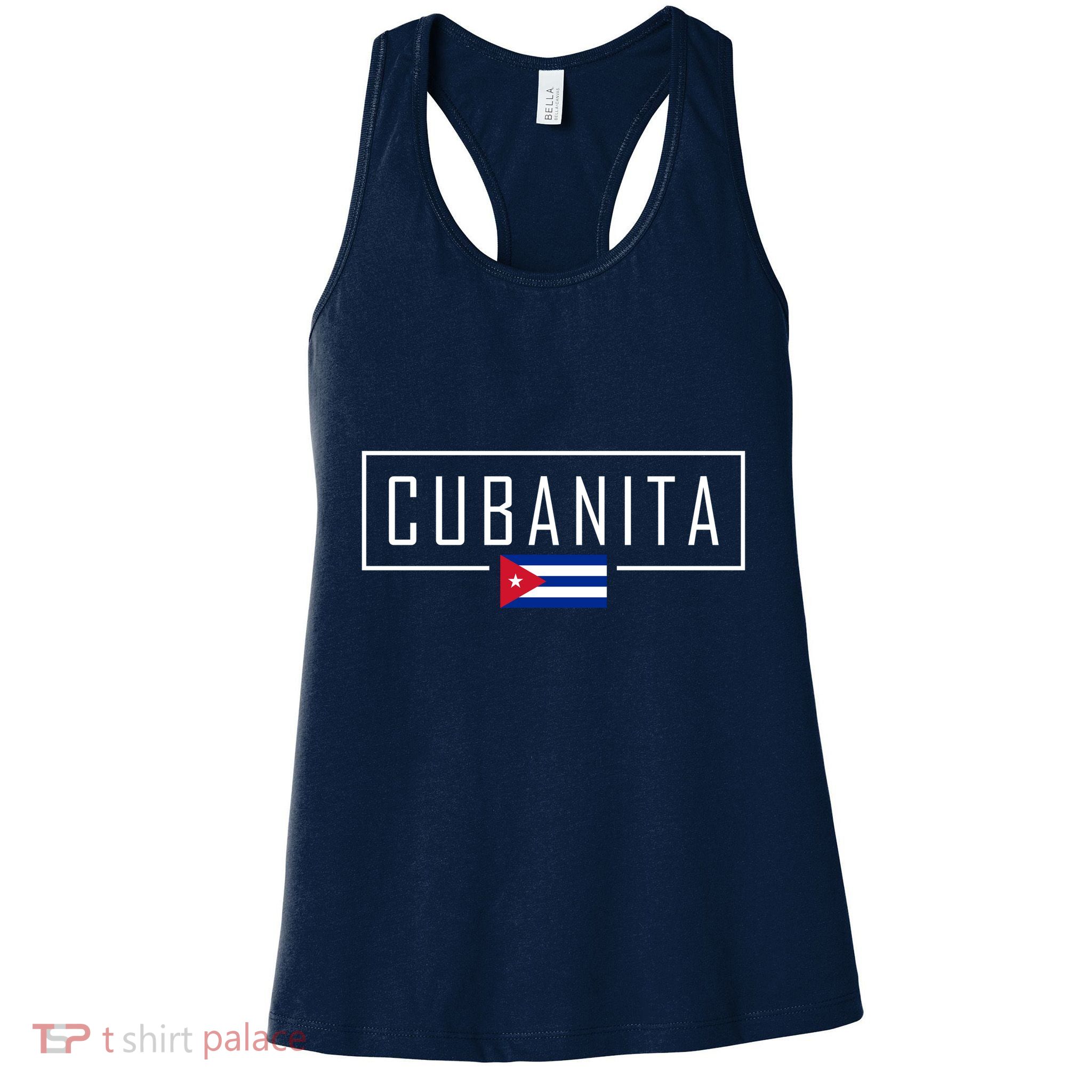 Cubanita Cuban Flag Logo Womens Tank Top