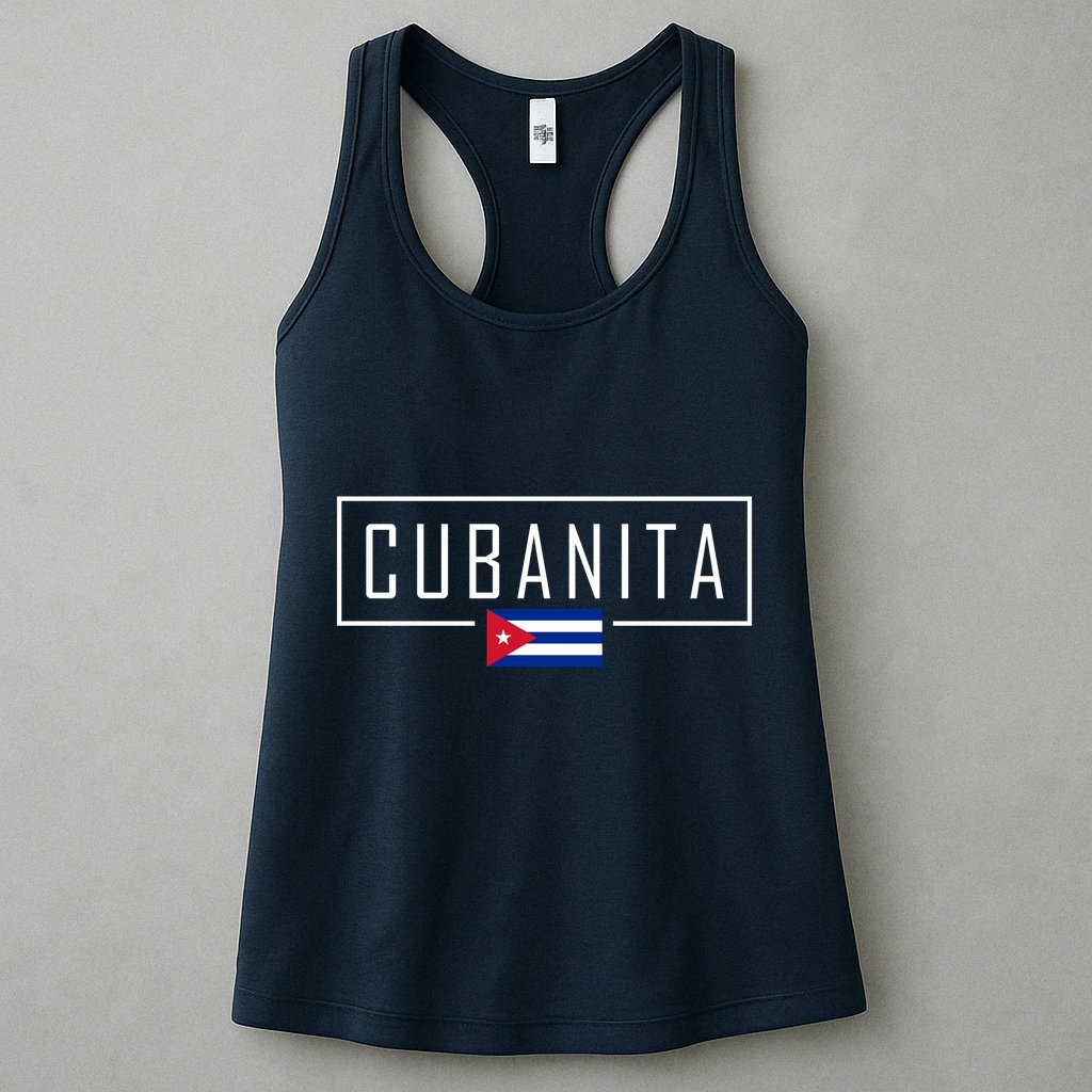 Cubanita Cuban Flag Logo Womens Tank Top