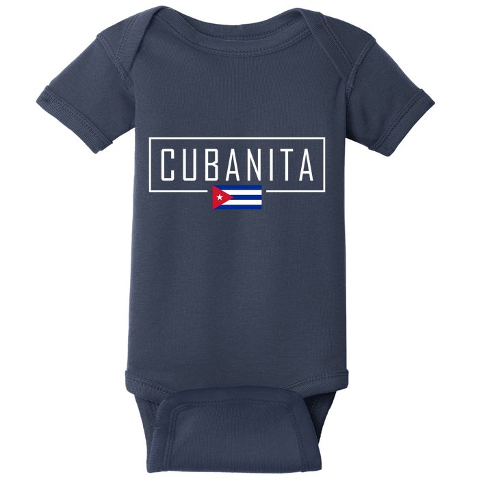 Cubanita Cuban Flag Logo Baby Bodysuit