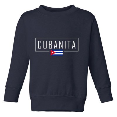 Cubanita Cuban Flag Logo Toddler Sweatshirt
