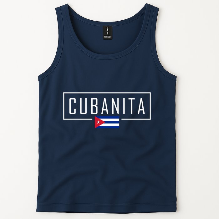 Cubanita Cuban Flag Logo Tank Top