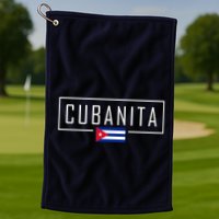 Cubanita Cuban Flag Logo Golf Towel