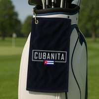 Cubanita Cuban Flag Logo Golf Towel