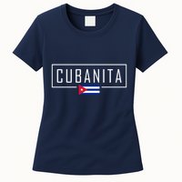 Cubanita Cuban Flag Logo Womens T-Shirt