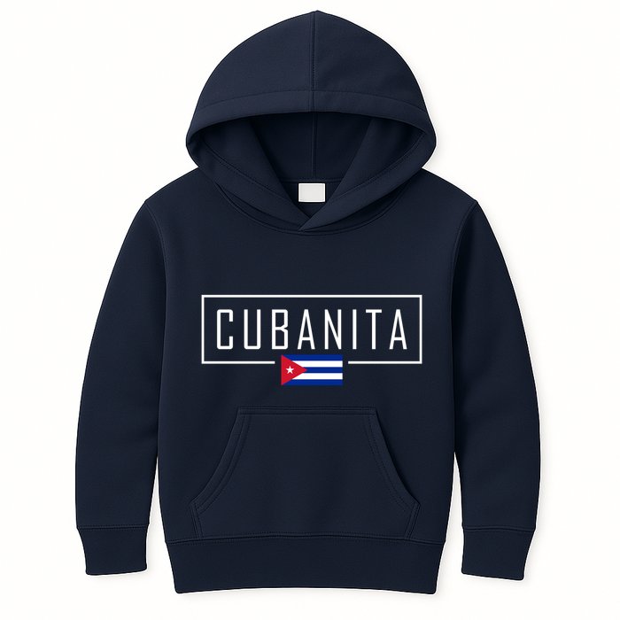 Cubanita Cuban Flag Logo Kids Hoodie