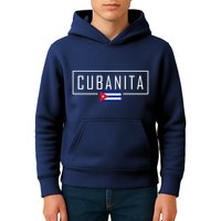 Cubanita Cuban Flag Logo Kids Hoodie