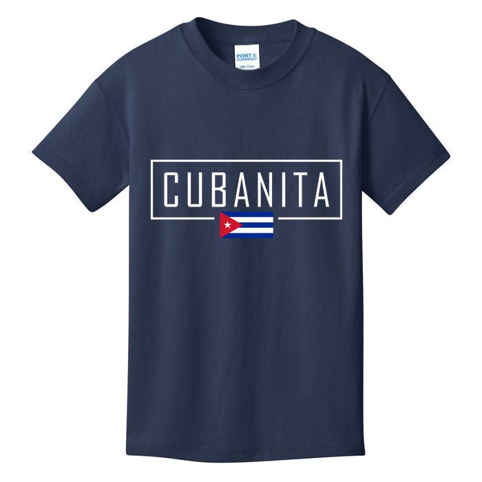 Cubanita Cuban Flag Logo Kids T-Shirt