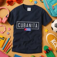 Cubanita Cuban Flag Logo Kids T-Shirt