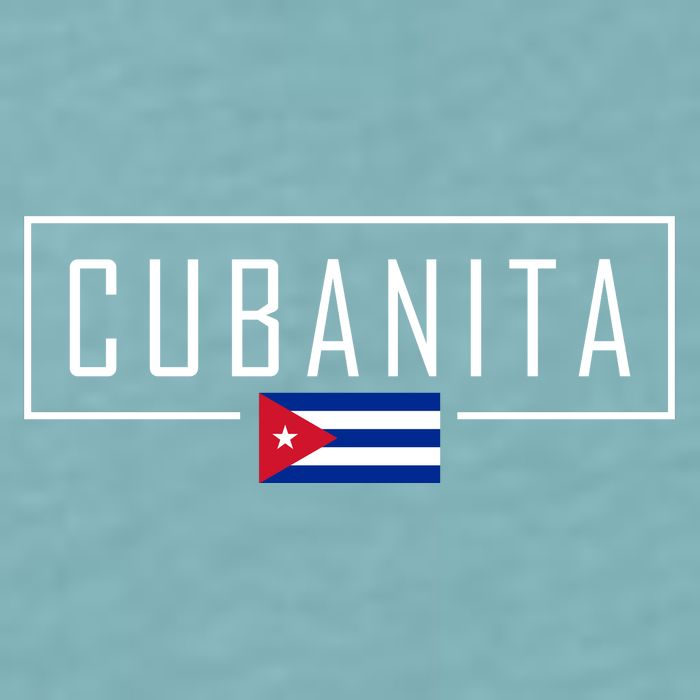 Cubanita Cuban Flag Logo Sueded Cloud Jersey T-Shirt