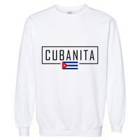 Cubanita Cuban Flag Logo Garment-Dyed Sweatshirt