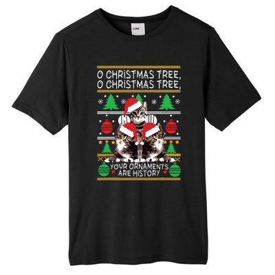 Cats Christmas Funny Ornaments Pajama Family Gift Tall Fusion ChromaSoft Performance T-Shirt