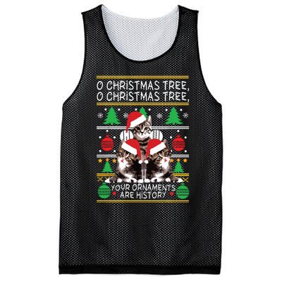 Cats Christmas Funny Ornaments Pajama Family Gift Mesh Reversible Basketball Jersey Tank