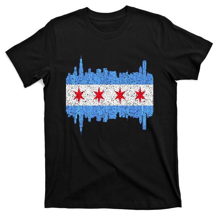 Chicago City Flag Vintage T-Shirt