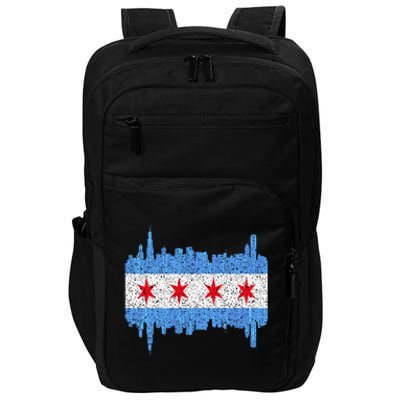 Chicago City Flag Vintage Impact Tech Backpack