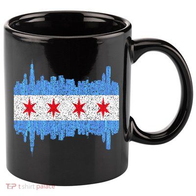 Chicago City Flag Vintage 11oz C Handle Ceramic Mug