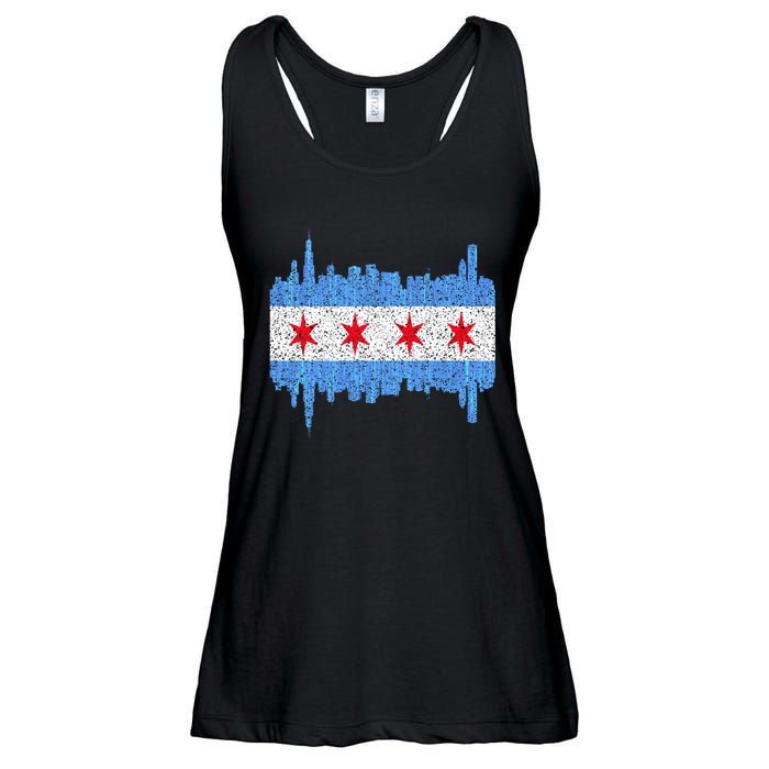 Chicago City Flag Vintage Ladies Essential Flowy Tank