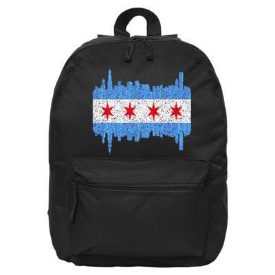 Chicago City Flag Vintage 16 in Basic Backpack