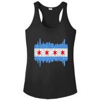 Chicago City Flag Vintage Ladies PosiCharge Competitor Racerback Tank