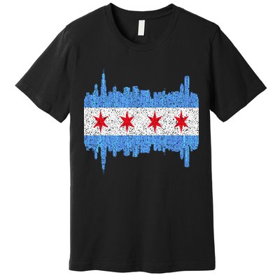 Chicago City Flag Vintage Premium T-Shirt