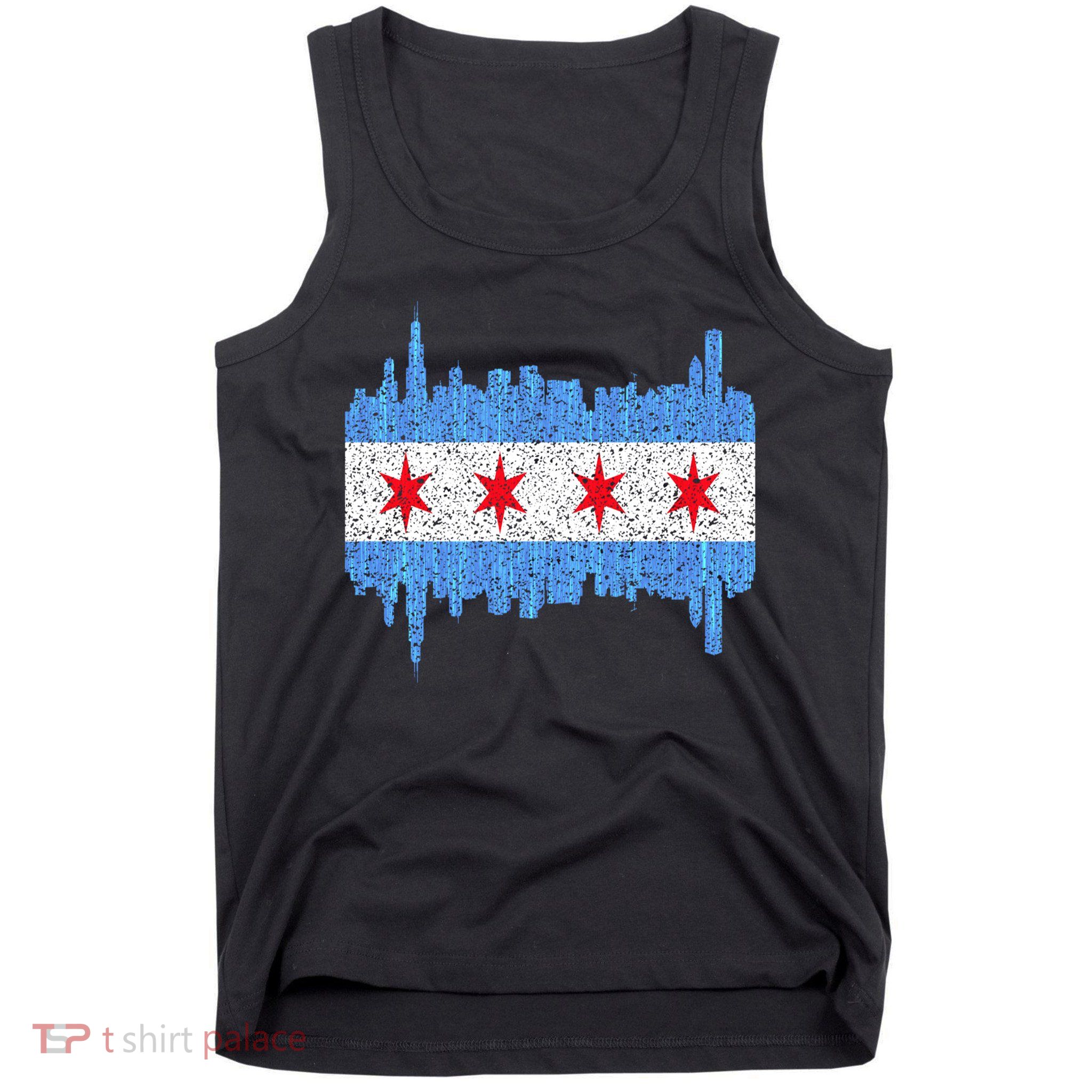 Chicago City Flag Vintage Tank Top