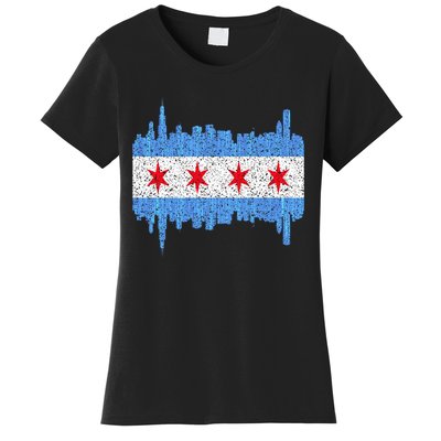 Chicago City Flag Vintage Women's T-Shirt