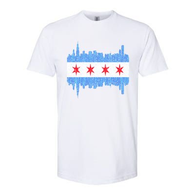 Chicago City Flag Vintage Softstyle® CVC T-Shirt