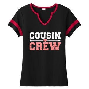 Cousin Crew Funny Gift Ladies Halftime Notch Neck Tee