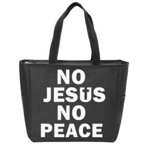 Christian Cross Faith Know Peace Know Jesus Zip Tote Bag