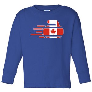 Canada Curling Fans Jersey Canadian Curlers Winter Sports Meaningful Gift Toddler Long Sleeve Shirt