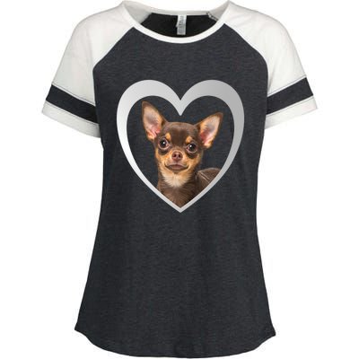 Chihuahua Cute Funny Gift Chihuahua Dog Chihuahua Funny Gift Enza Ladies Jersey Colorblock Tee