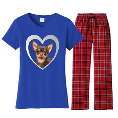 Chihuahua Cute Funny Gift Chihuahua Dog Chihuahua Funny Gift Women's Flannel Pajama Set