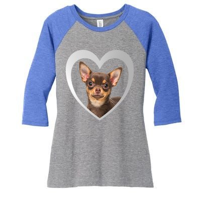 Chihuahua Cute Funny Gift Chihuahua Dog Chihuahua Funny Gift Women's Tri-Blend 3/4-Sleeve Raglan Shirt