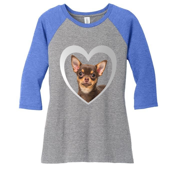 Chihuahua Cute Funny Gift Chihuahua Dog Chihuahua Funny Gift Women's Tri-Blend 3/4-Sleeve Raglan Shirt