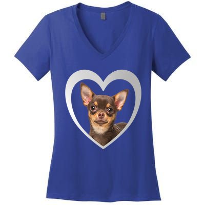 Chihuahua Cute Funny Gift Chihuahua Dog Chihuahua Funny Gift Women's V-Neck T-Shirt