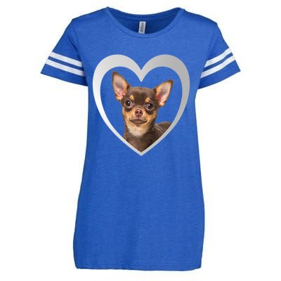 Chihuahua Cute Funny Gift Chihuahua Dog Chihuahua Funny Gift Enza Ladies Jersey Football T-Shirt