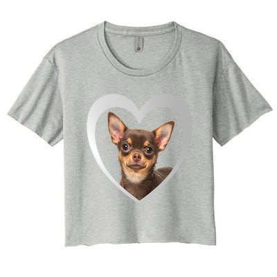 Chihuahua Cute Funny Gift Chihuahua Dog Chihuahua Funny Gift Women's Crop Top Tee