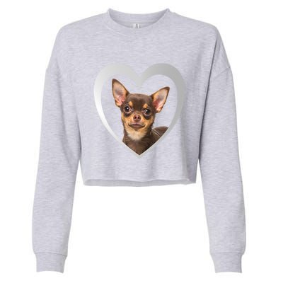 Chihuahua Cute Funny Gift Chihuahua Dog Chihuahua Funny Gift Cropped Pullover Crew